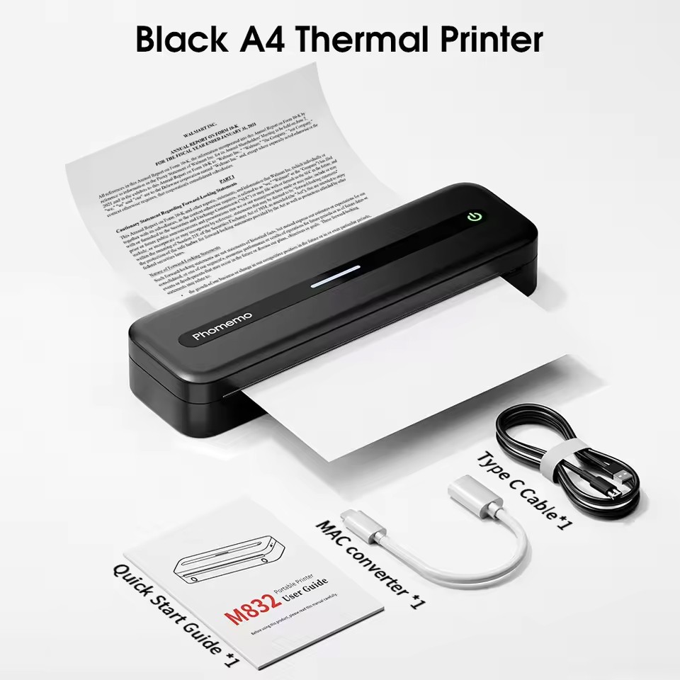 Phomemo M83 A4 Portable Printer Inkless Thermal Machine Support us letter&A4 lot