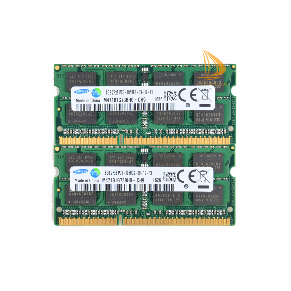 16GB Samsung 2X 8GB 2RX8 DDR3 1333MHz PC3-10600S 1.5V SODIMM Laptop RAM Memory