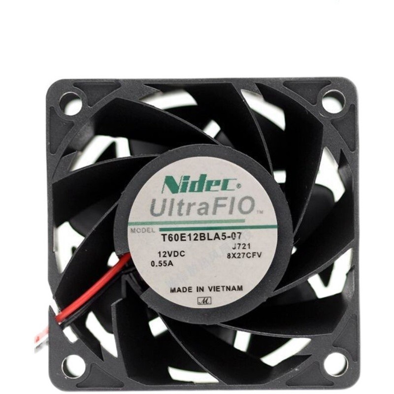 Qty:1pc double ball cooling fan T60E12BLA5-07 6038 6cm 12V 0.55A