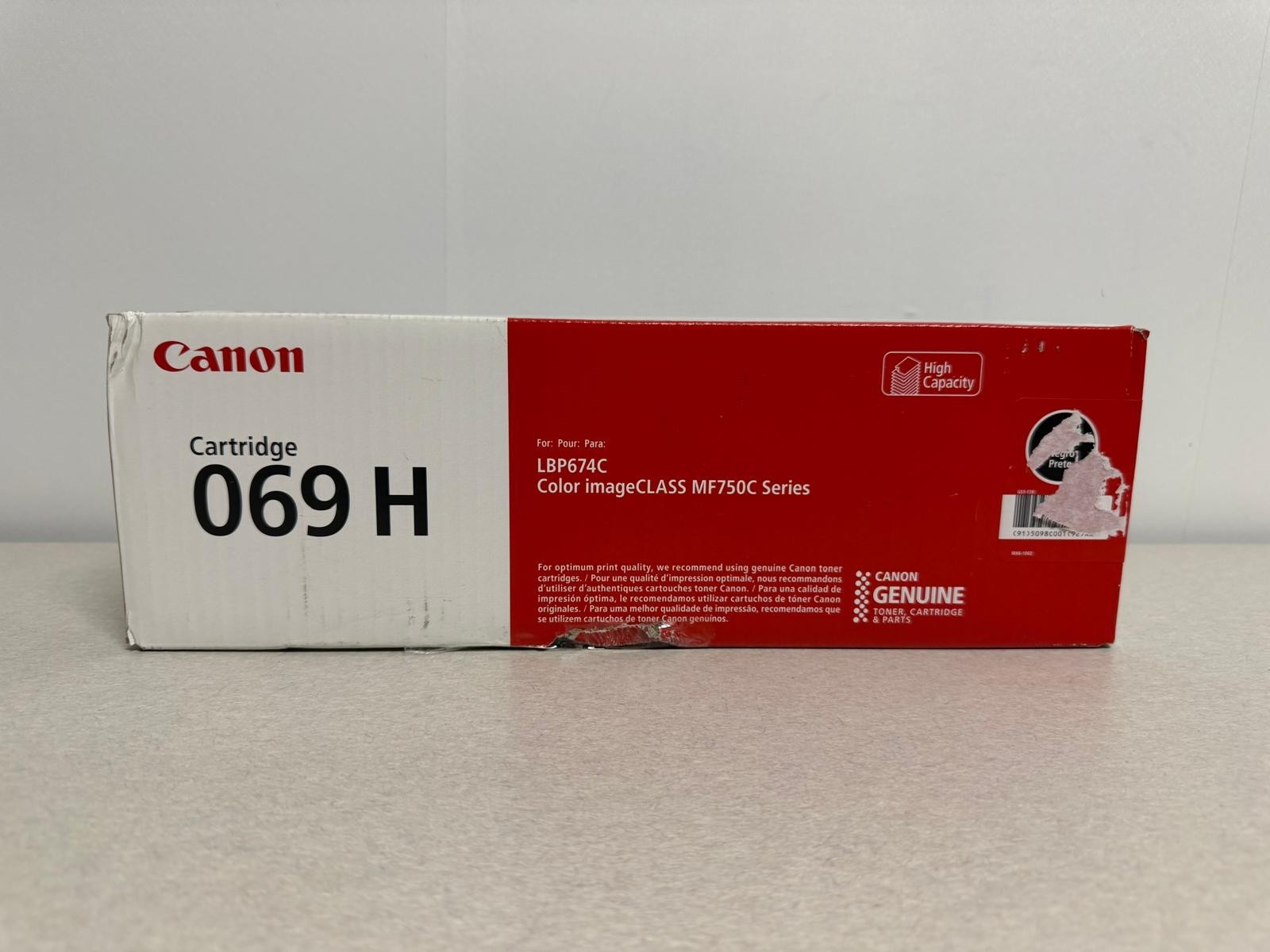 Canon 069H Black High Yield Toner Cartridge Genuine OEM NEW 5098C001