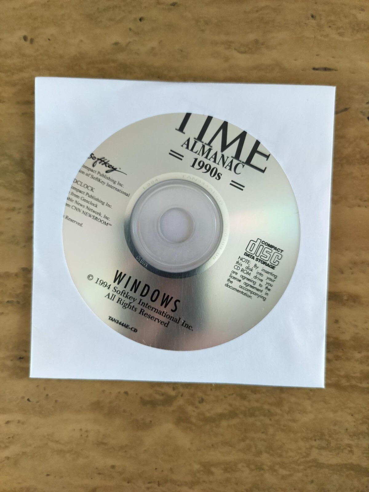 Time Almanac 1990s For Windows CD-ROM