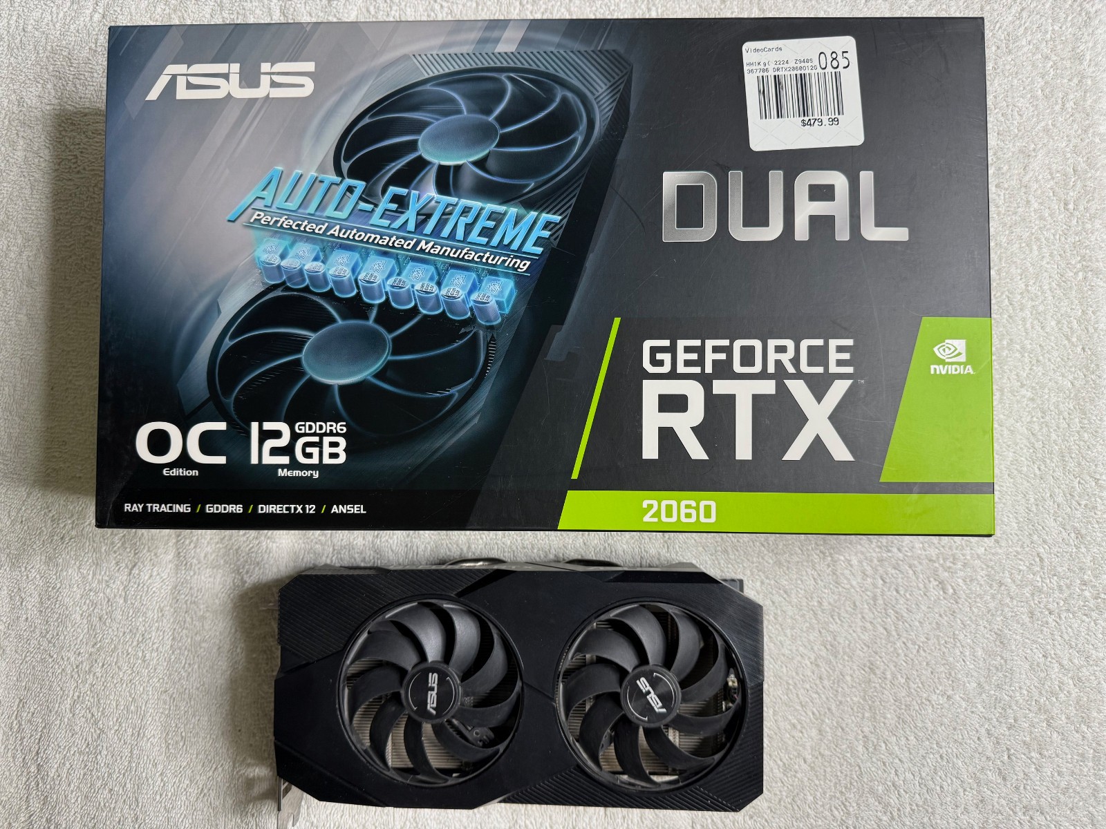 ASUS Dual GeForce RTX 2060 12GB GDDR6, great condition, works perfectly