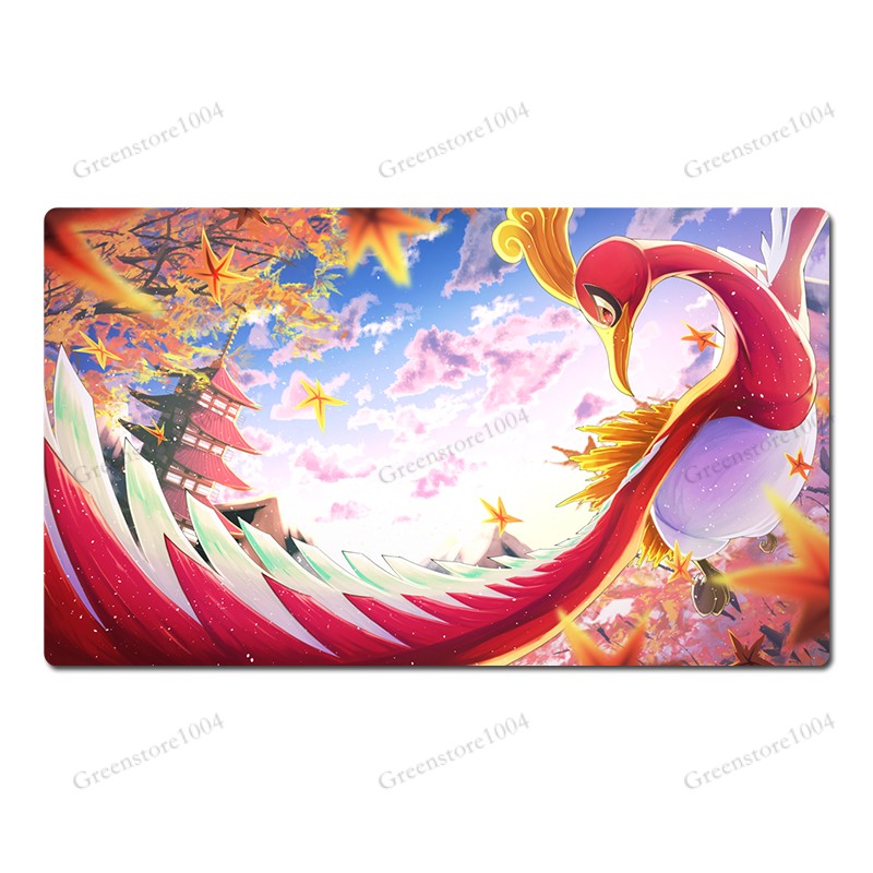 Ho-Oh Board Game Pokemon Table Playmat TCG CCG Mat Gaming Play Pad Mousepad