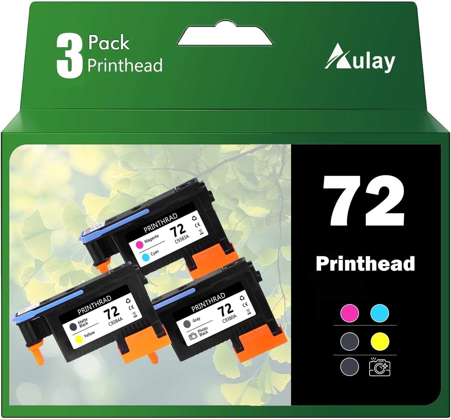 72 Printhead with New Updated Chips Compatible Printers T610 T620 T770+ 3 Packs