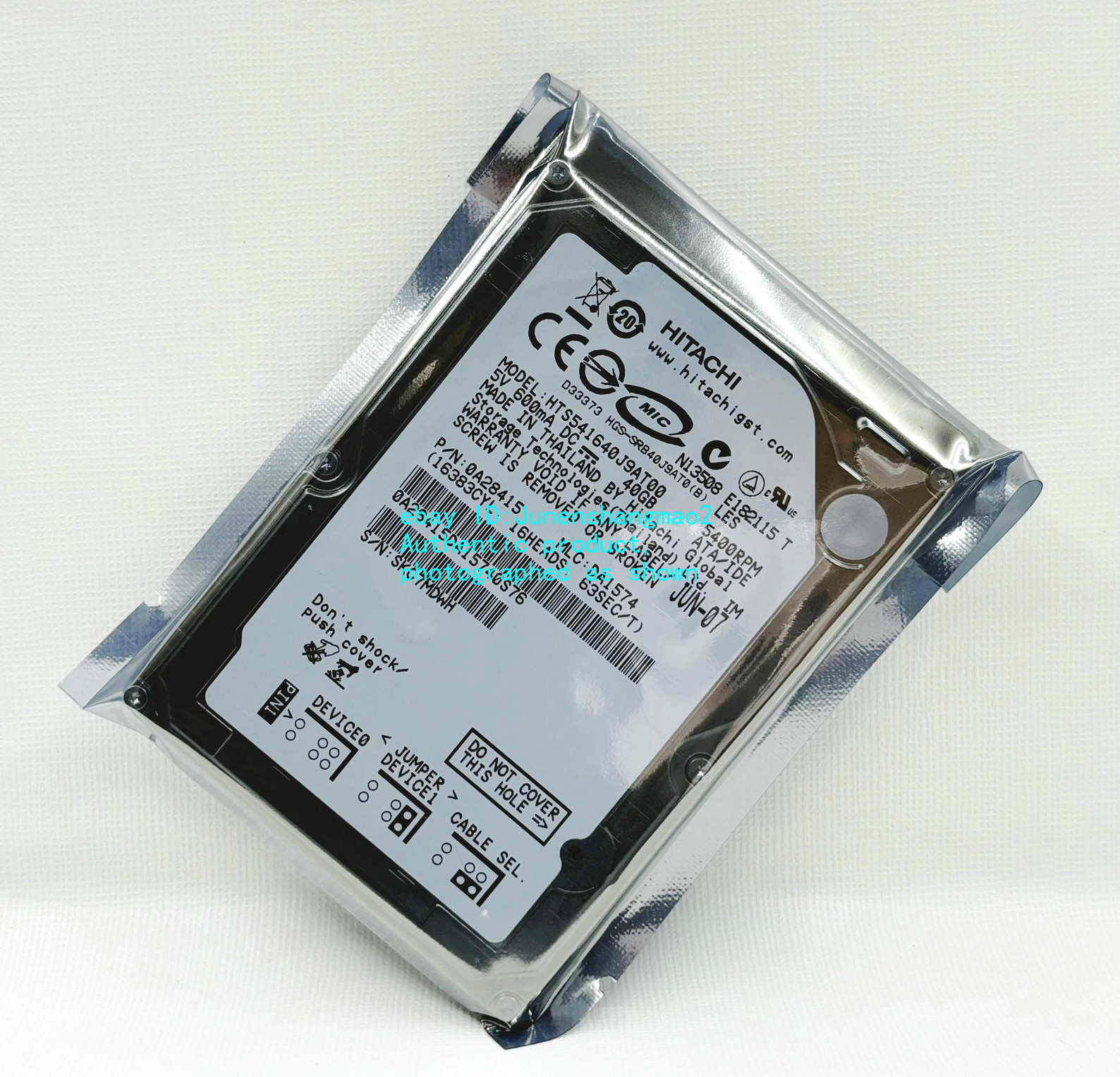Hitachi 40GB 5400RPM HTS541640J9AT00 IDE 2.5-inch notebook hard drive