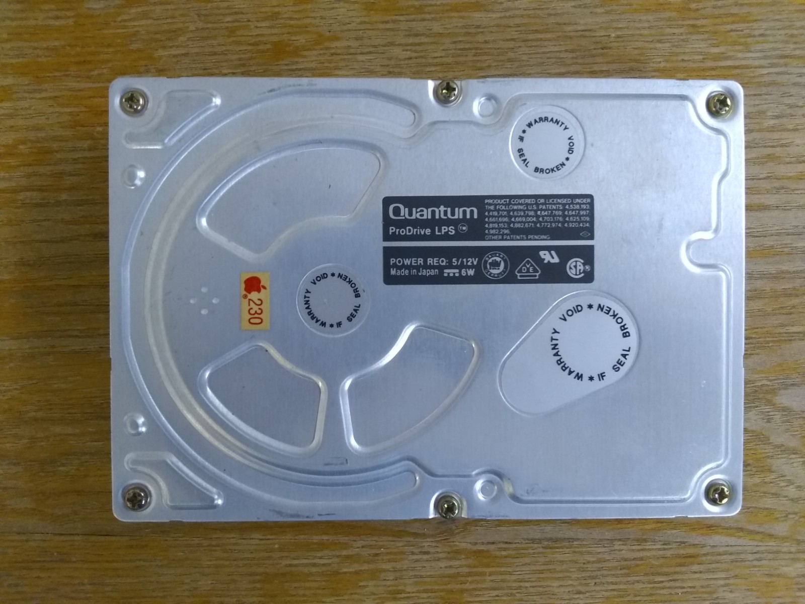 Apple Mac OEM Quantum ProDrive LPS 240s Hard Drive 230/240MB 50-Pin SCSI (As-Is)