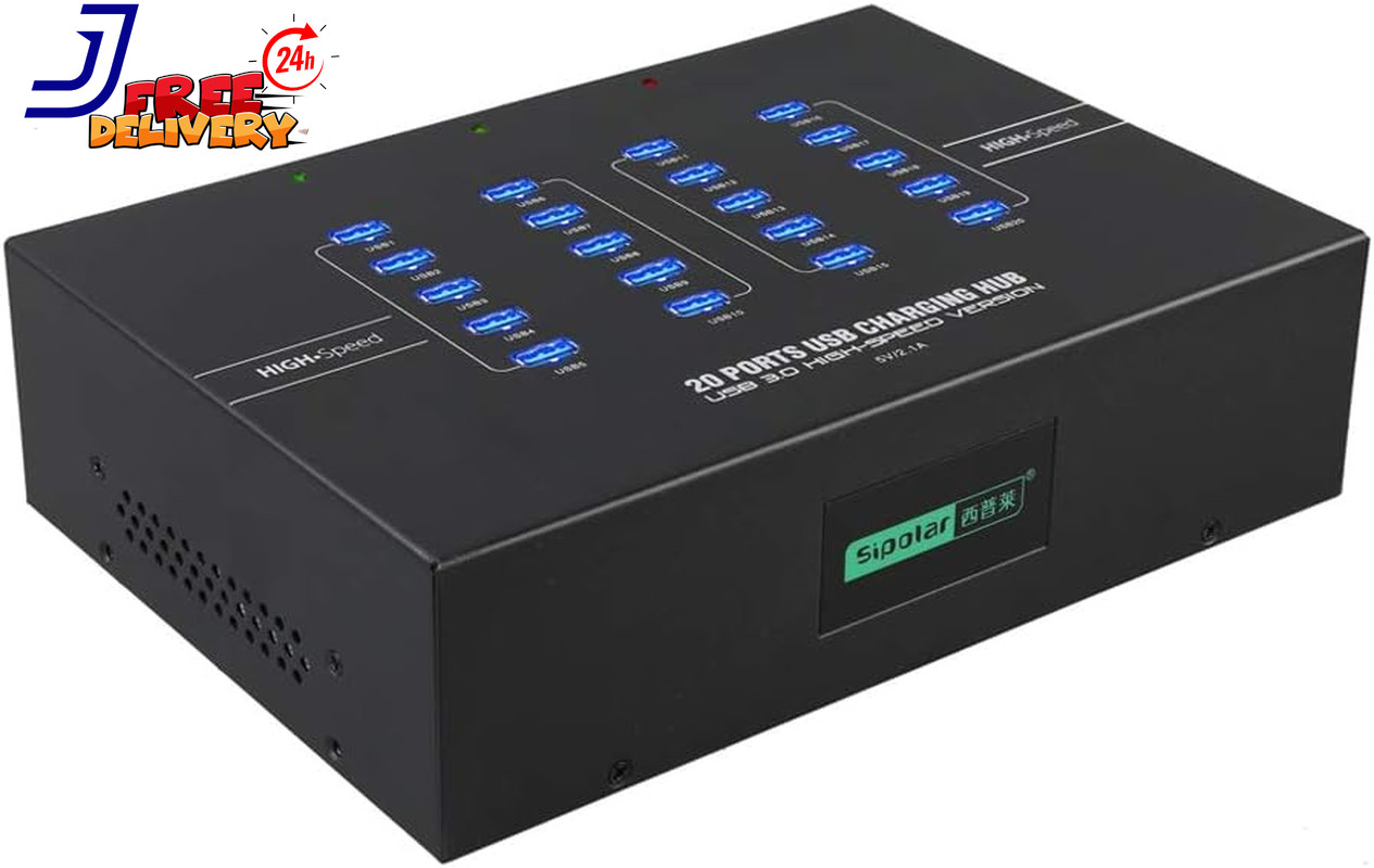 A-223 20 Port USB 3.0 Powered Hub 200W 2.1A/Port BC1.2