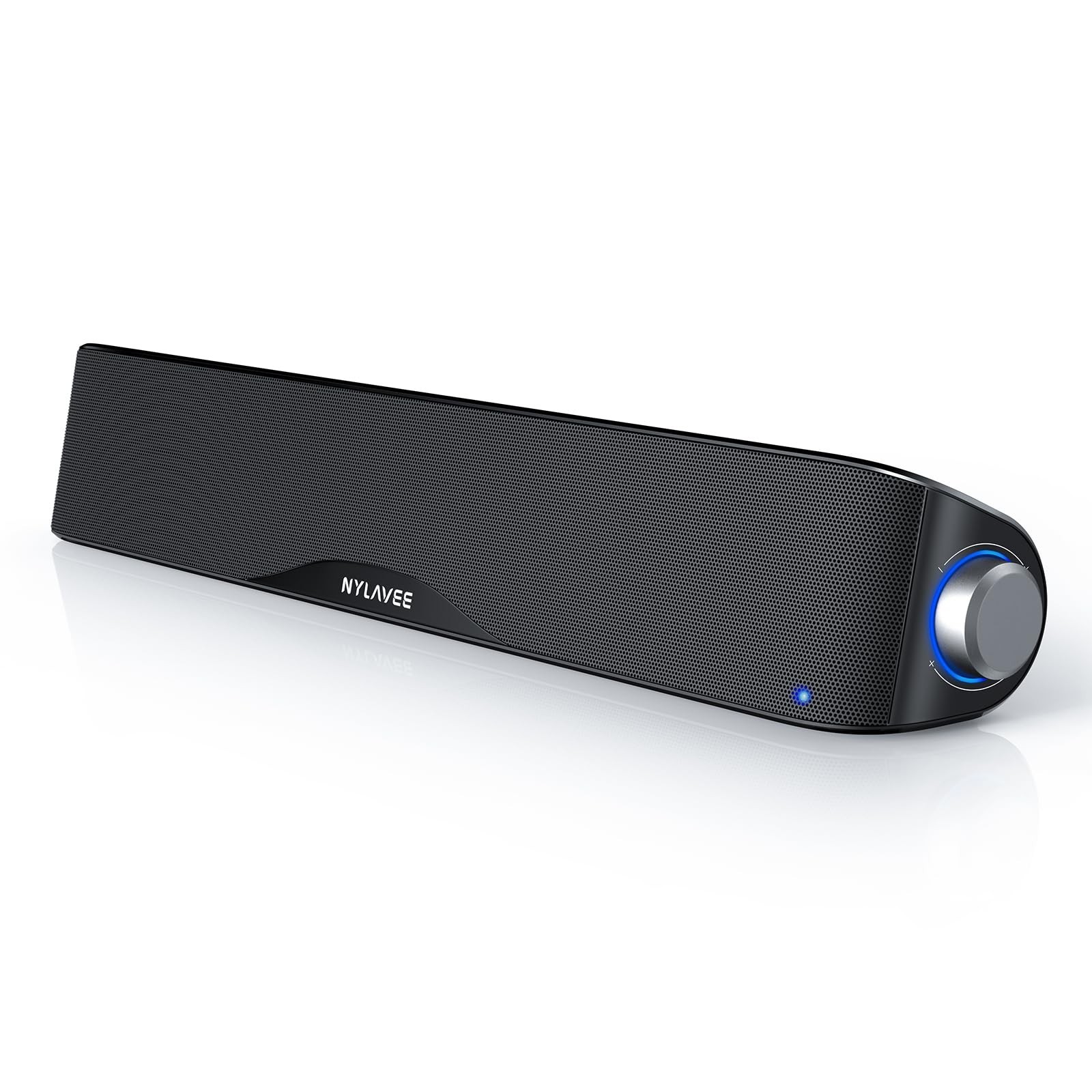 Nylavee SK100 Soundbar,USB Powered PC Speakers, Bluetooth 5.0 and 3.5mm Aux-in