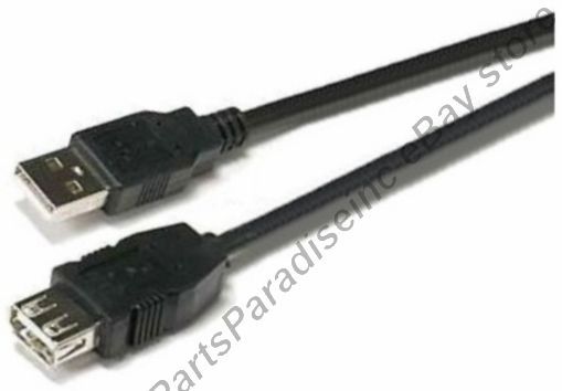 Lot2pk 12ft long USB2.0 A Male~Female Extension Webcam/Printer Cable/Cord{BLACK