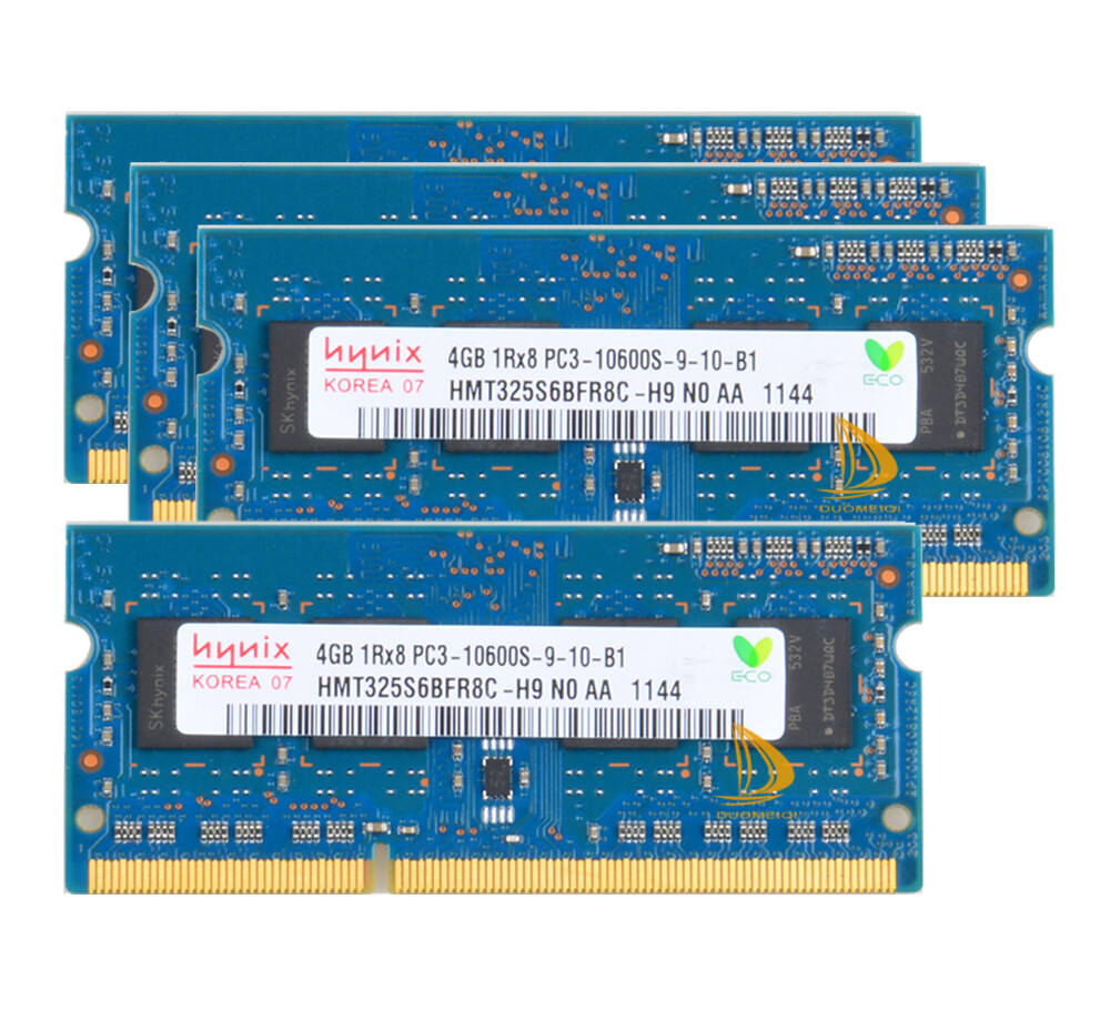 Hynix DDR3 RAM 16 GB 4x 4 GB RAM 1RX8 PC3-10600S 1333Mhz SODIMM Laptop Memory