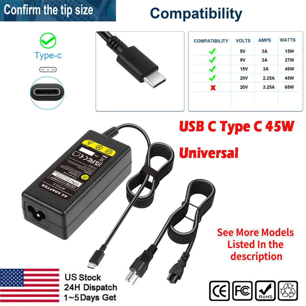 AC Charger for HP Chromebook 14 11 14A 11A G5 G6 G7 G8 EE Laptop Power Adapter