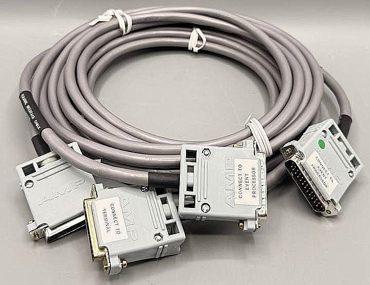 Lot 2 AMP DB25 Terminal Interface Cables Event Processor Serial DB25 NOS
