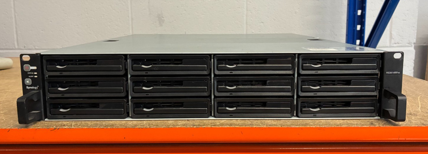 RS3614RPxs Synology 12 Bay Rackmount NAS 4GB Memory Dual PSU Fully Tested