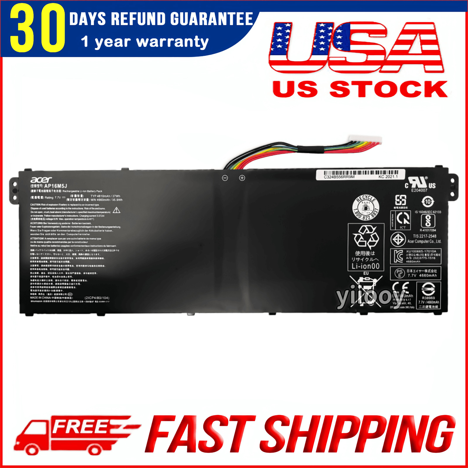 New Genuine AP16M5J Battery for Acer Aspire 1 A114-31 Aspire 3 A314-31 A315-21