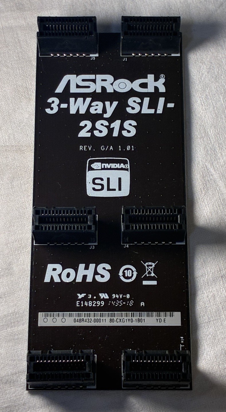 NEW ASRock 3-way SLI-2S1S Bridge Adapter 4cm+6cm for NVIDIA Graphics Video Card