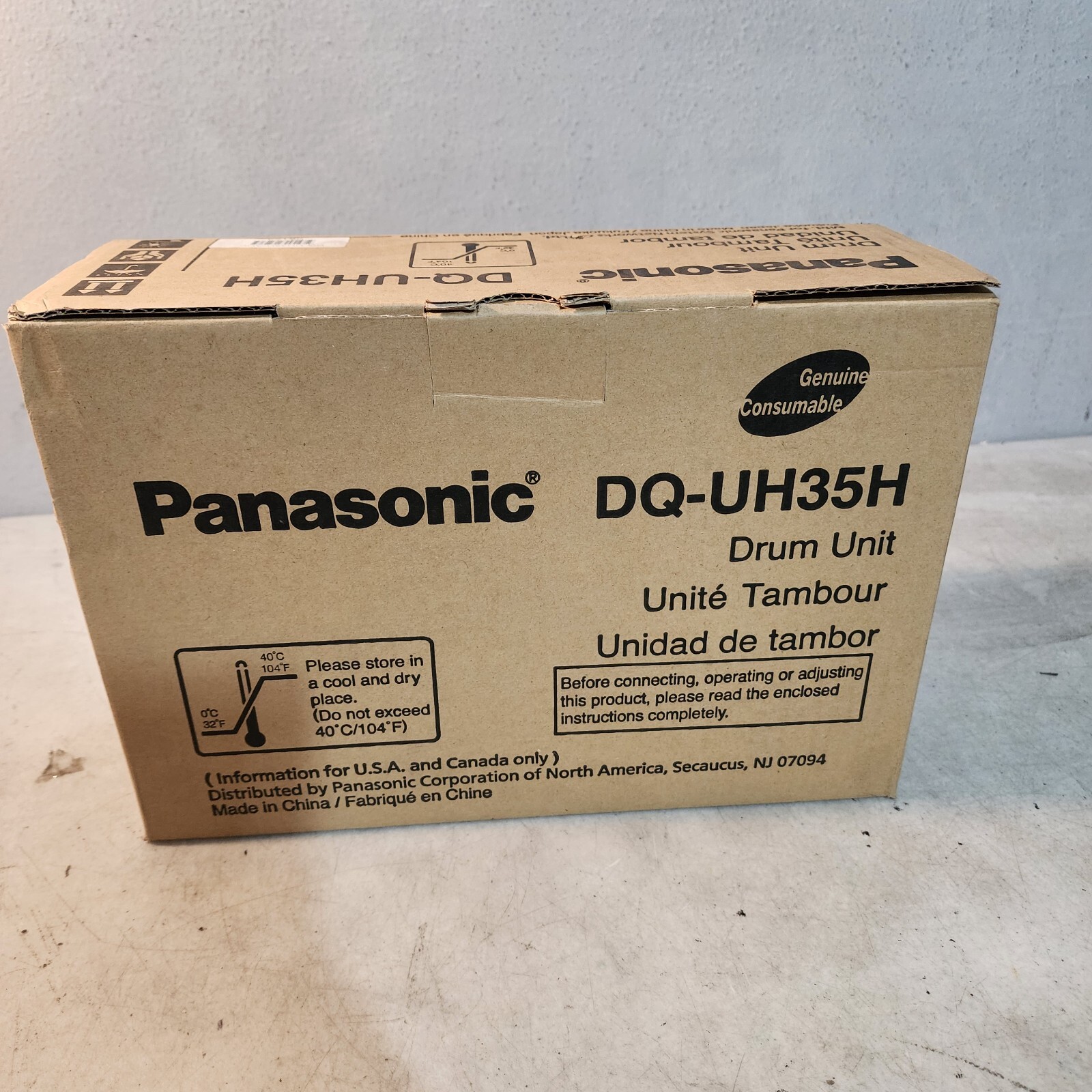 Panasonic DQ-UH35H Drum Unit Genuine New OEM Sealed Boxed 