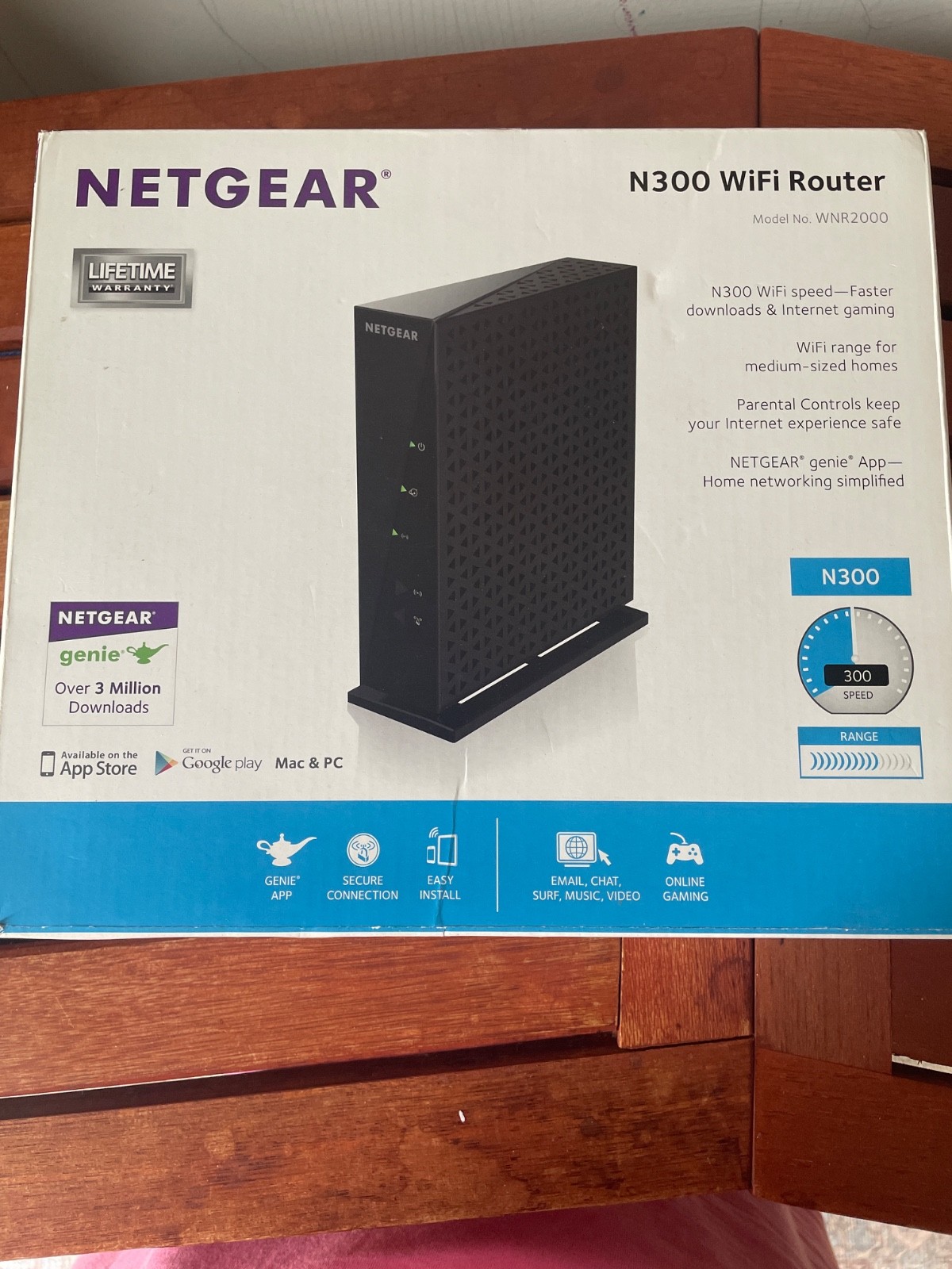 NETGEAR N300 WiFi Router WNR2000v5 300 Mbps