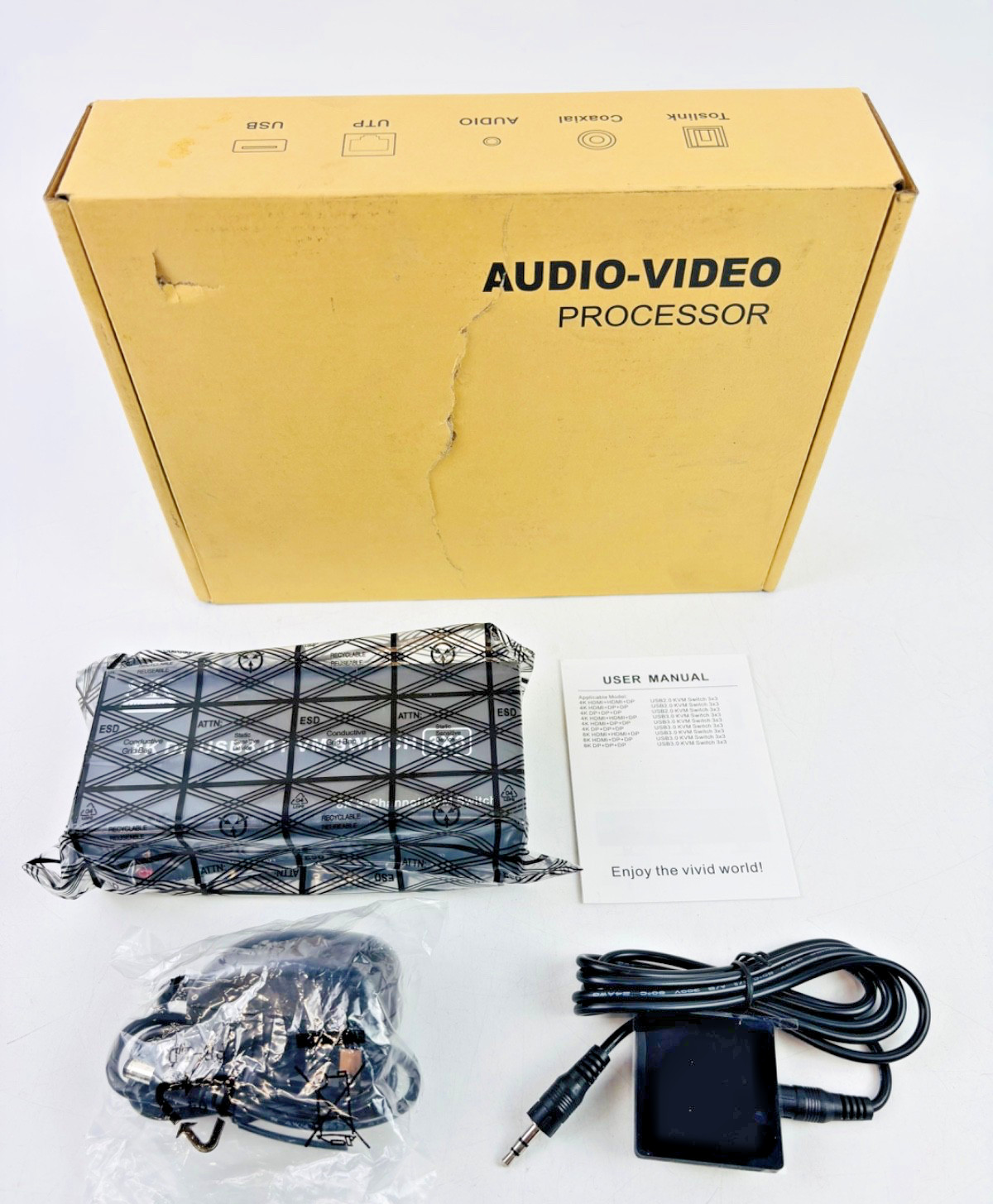 8K@60Hz Displayport KVM Switch USB 3.0 Triple Monitor for 2 Computer KVM Switch
