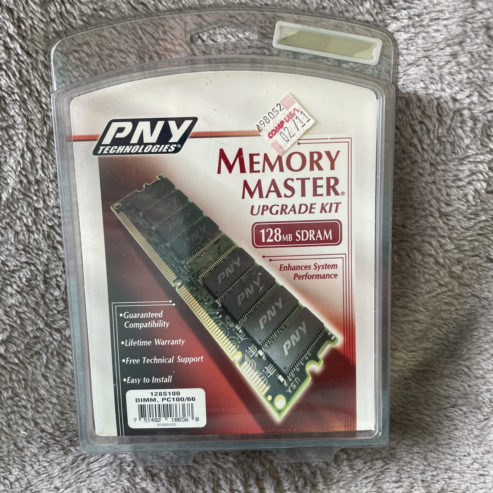PNY Technologies 128MB SDRAM Memory Master Upgrade Kit for Desktop 128S100 PC100