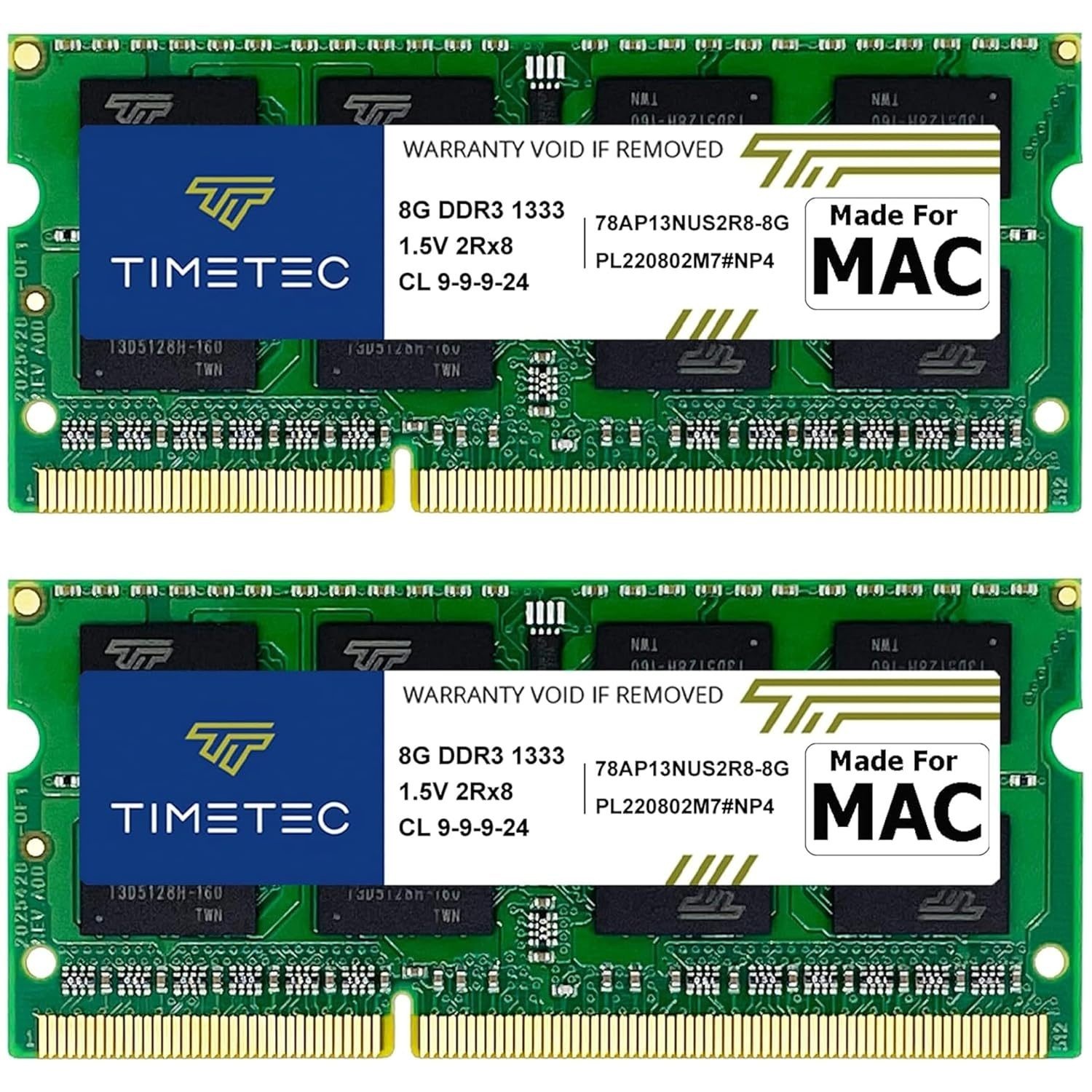 Timetec 16GB KIT(2x8GB) Compatible for Apple DDR3 1333MHz PC3-10600 CL9 for Mac