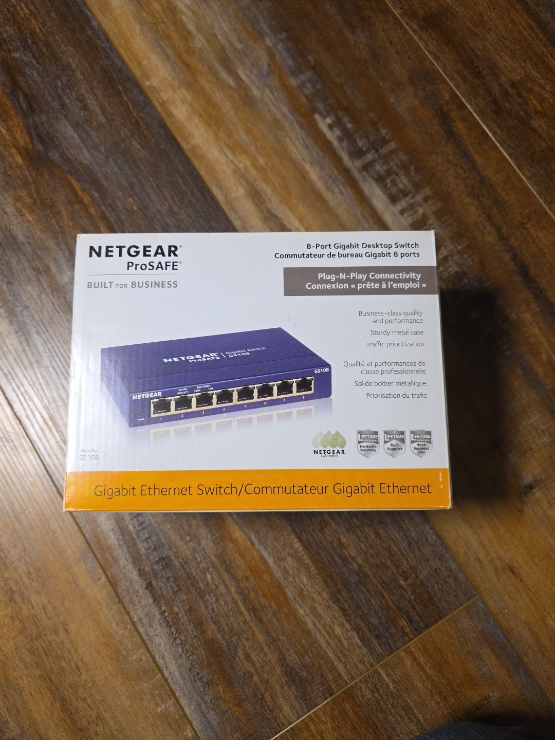 Netgear 8-Port 10/100/1000 Gigabit Ethernet Unmanaged Switch Factory Sealed