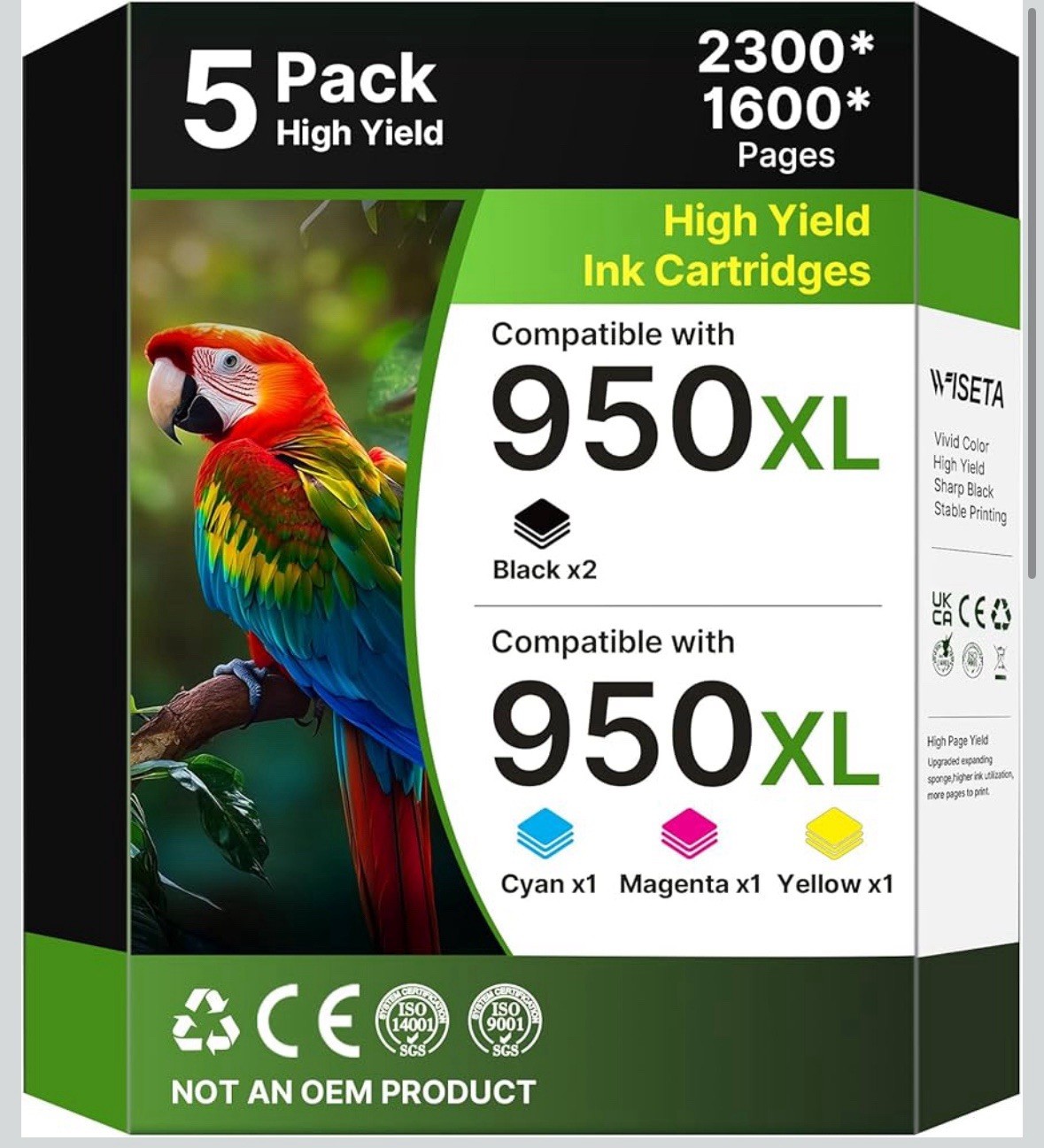 950XL and 951XL Ink Cartridges Combo Pack 5-Pack 
