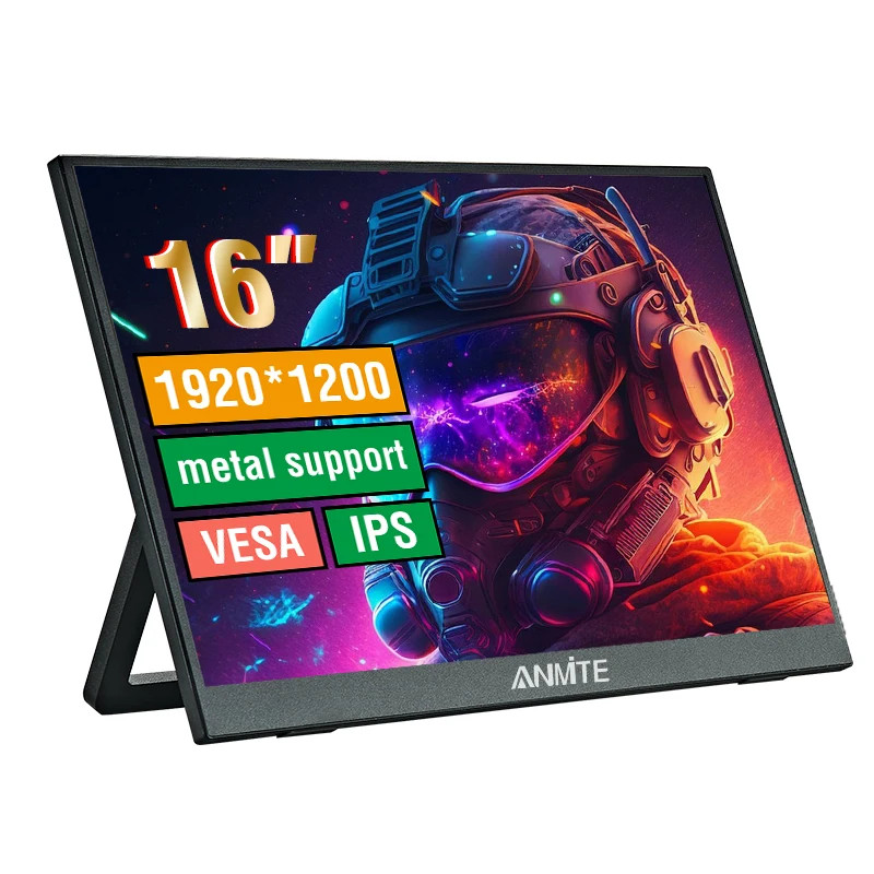 16-Inch Portable Touch Monitor 1200P HDR Xbox PS Switch Phone PC Laptop Display