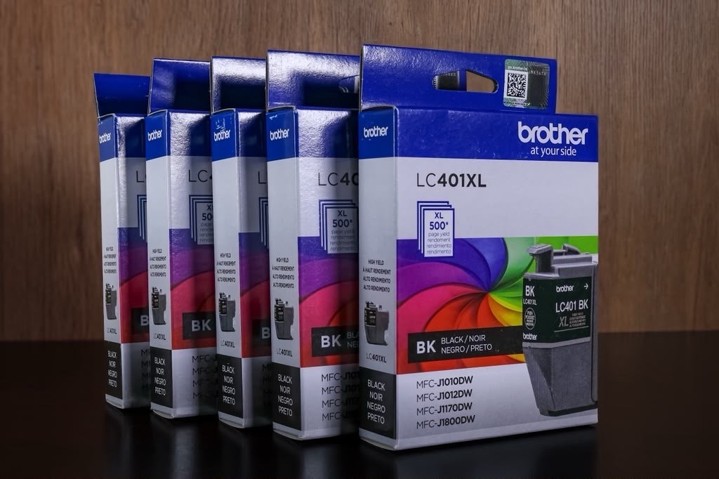 Genuine Brother LC401XLBKS Ink Cartridge Black 500 Pages [5 PCS LOT]