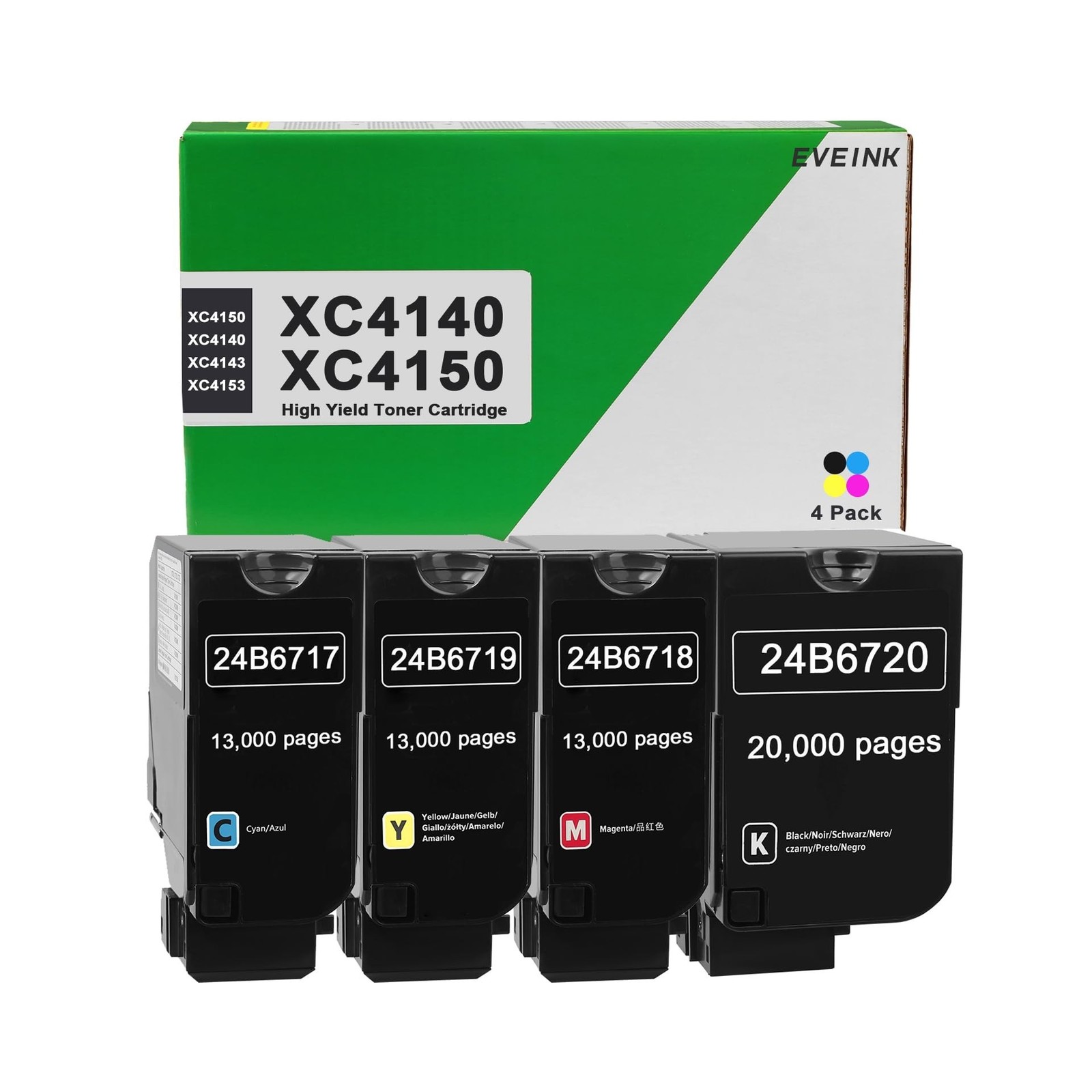 XC4150 XC4140 Toner Cartridge Extra High Yield Replacement for Lexmark 24B672...