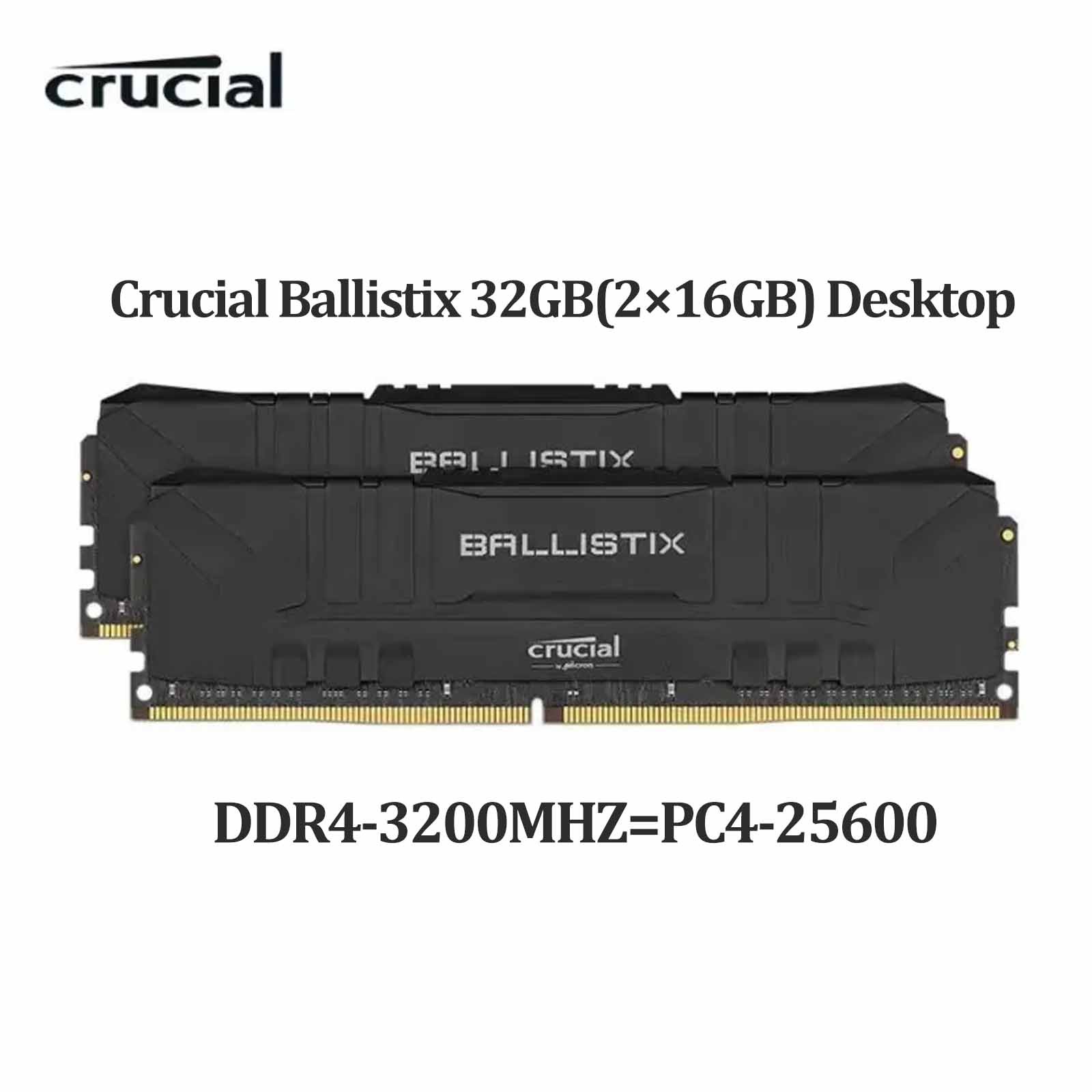 Cru 3200 MHz PC4-25600 DDR4 32GB(2×16GB) RAM Desktop Memory DIMM 288PIN 1.35V