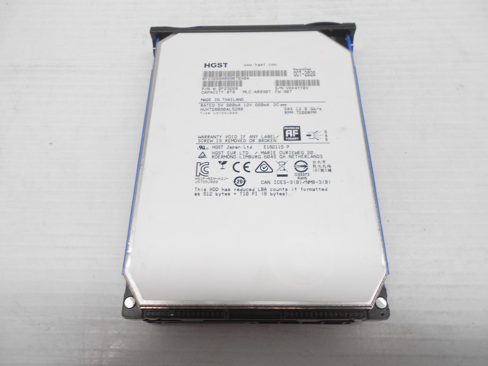 Nexsan HGST E48 E60 E48V E60V E48VT E60VT 8TB 3.5" SAS Hard Drive DP48V-SPN8000G