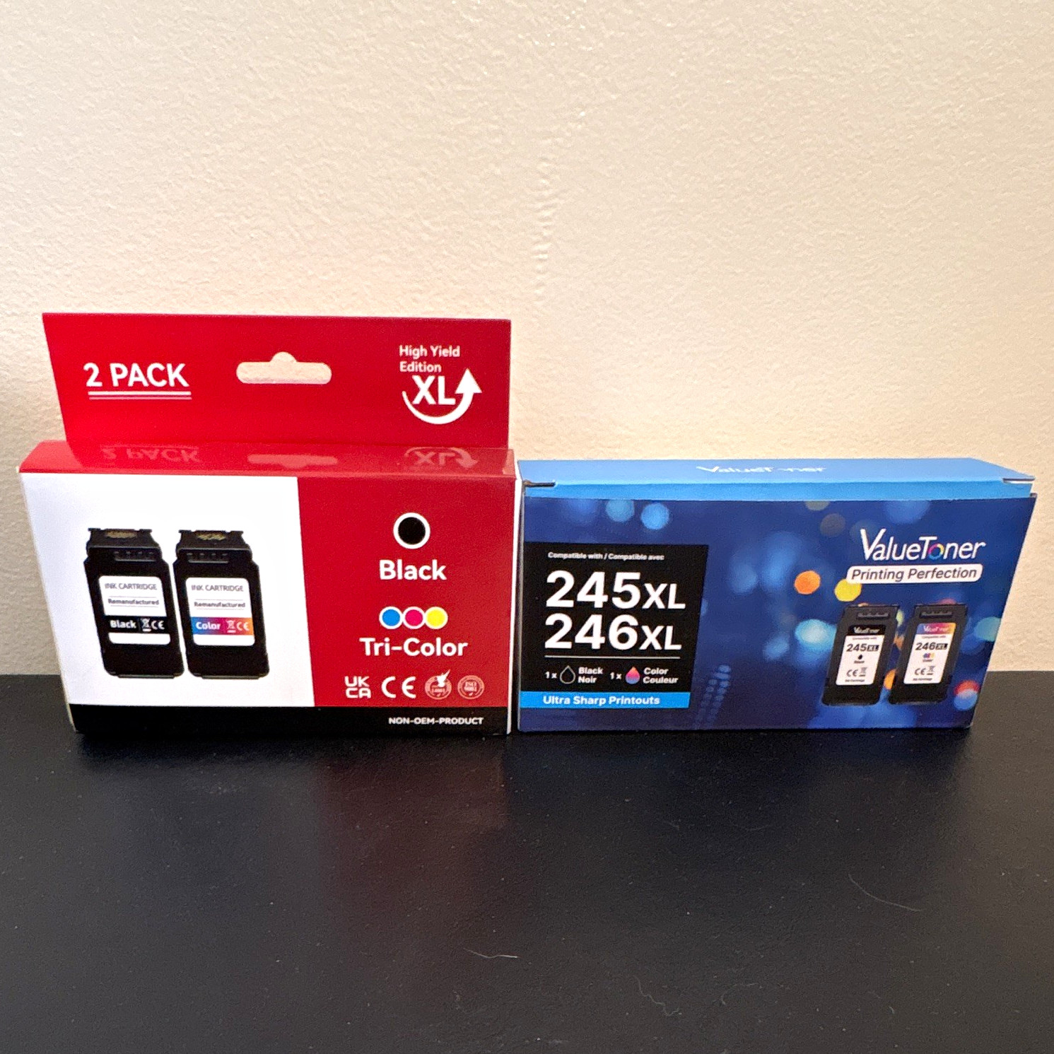 ValueToner 245XL 246XL Compatible Ink for Canon PG-245XL CL-246XL 2-Pack