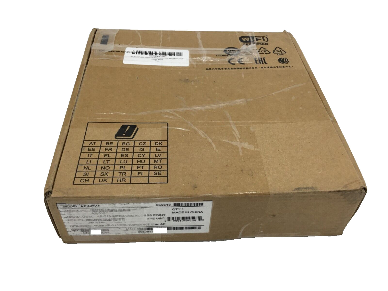 NEW Aruba AP-315 Wireless Access Point - HP HPE JW797A