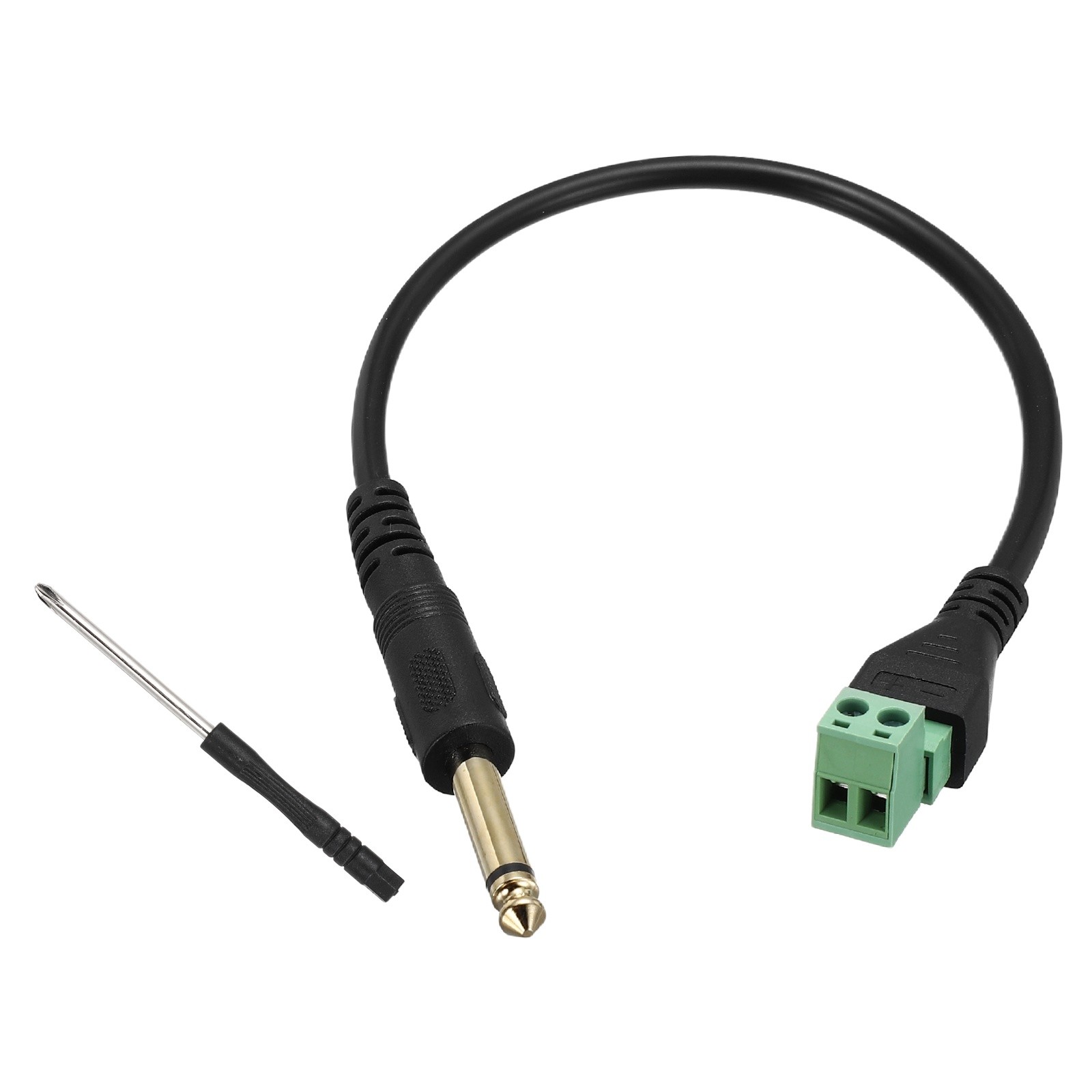 6.35mm Mono Audio Male Jack to AV 2 Pin Screw Terminal