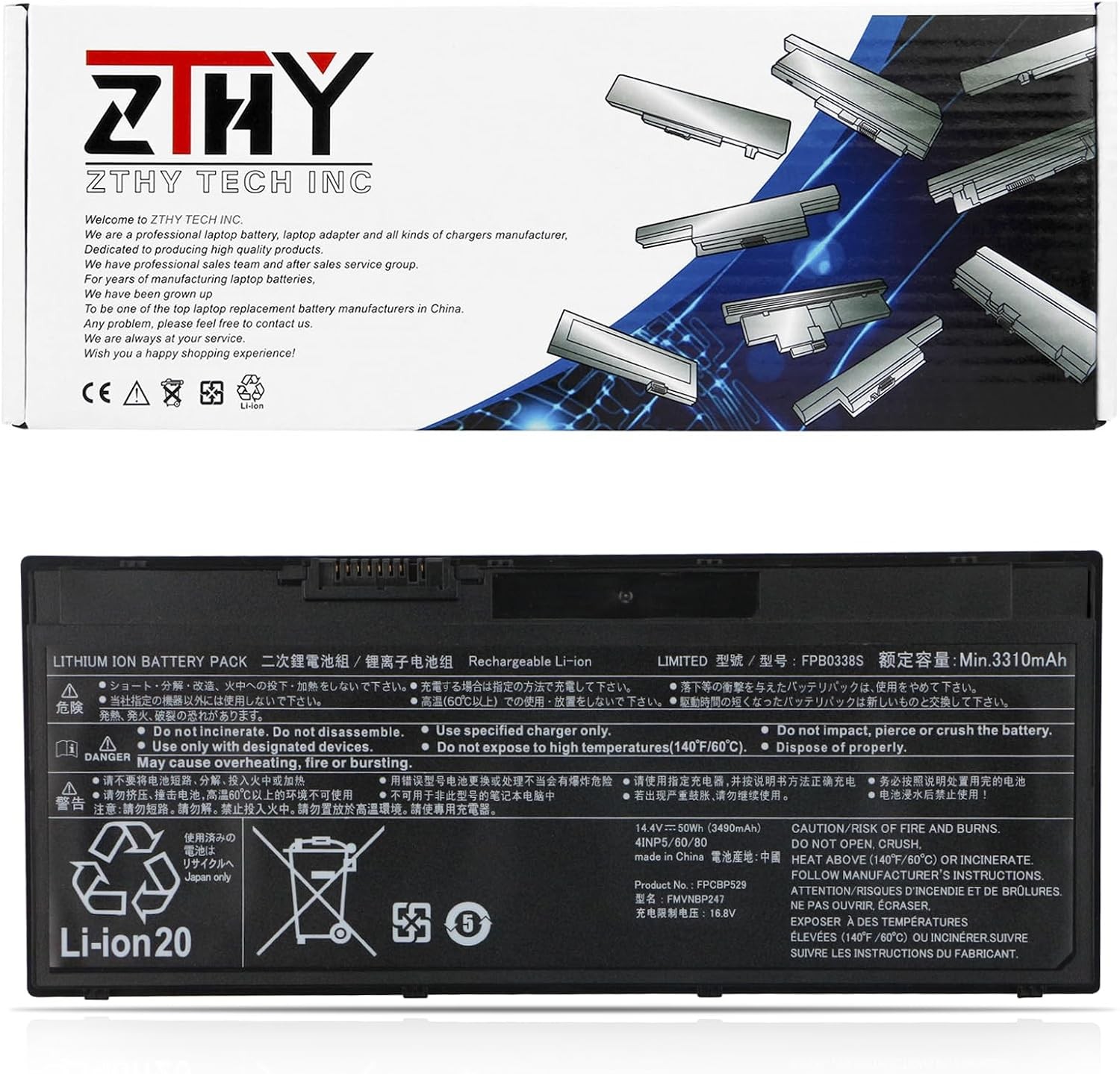 FPB0338S Battery for Fujitsu LifeBook T937 T938 T939 E448 E449 E458 E459 E548
