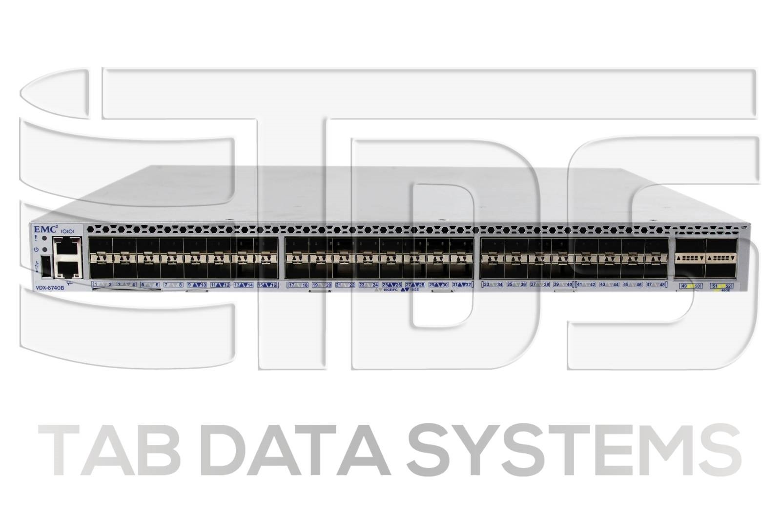 EMC Brocade VDX-6740B 10G Switch w/ 24x Active + 4x QSFP+ Ports EM-VDX6740-24-R