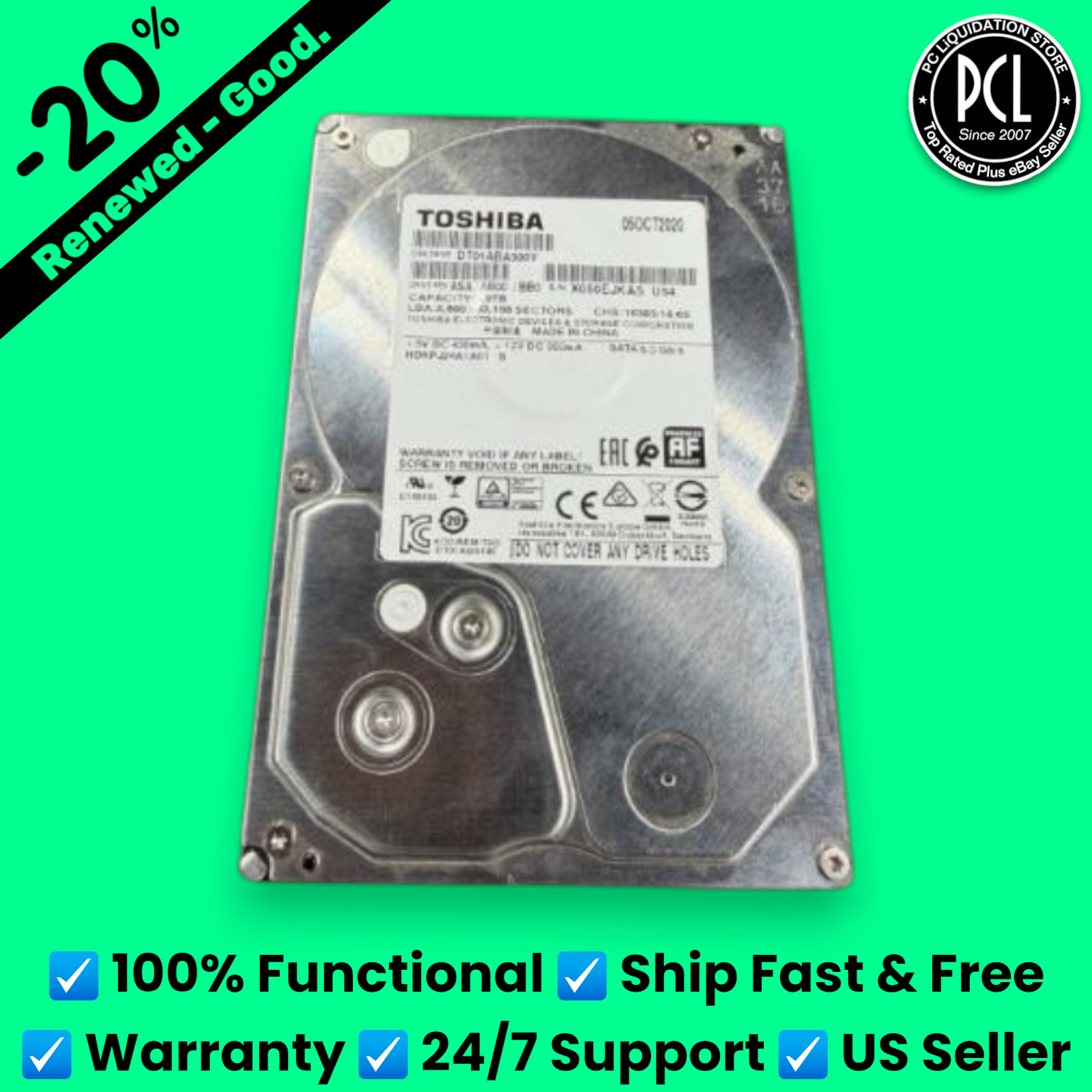 ✅ Toshiba DT01ABA300V Internal Hard Disk Drives DT01ABA300V ✅