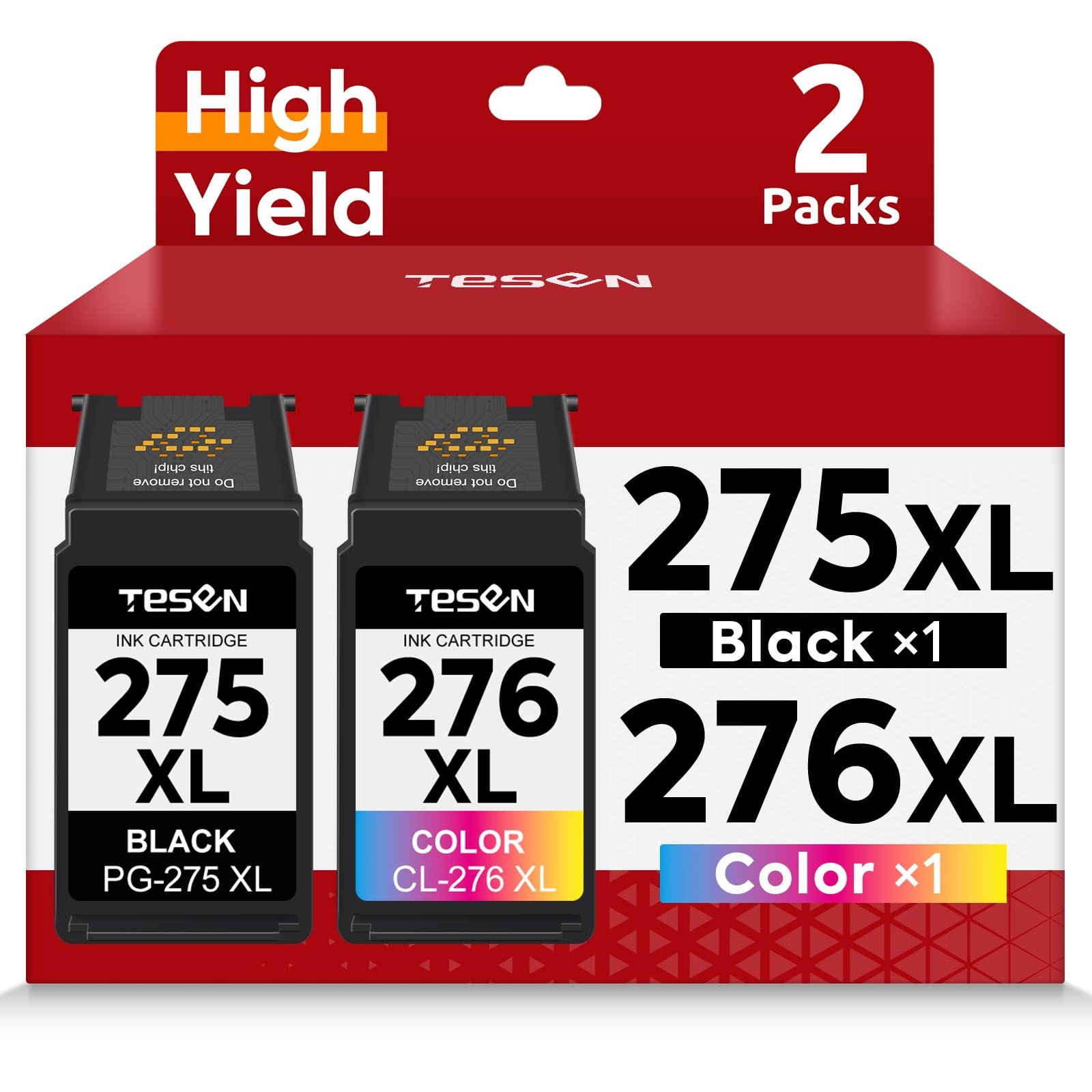 PG-275XL CL-276XL 2-Pack 275XL 276XL Black/Color, Black, Color