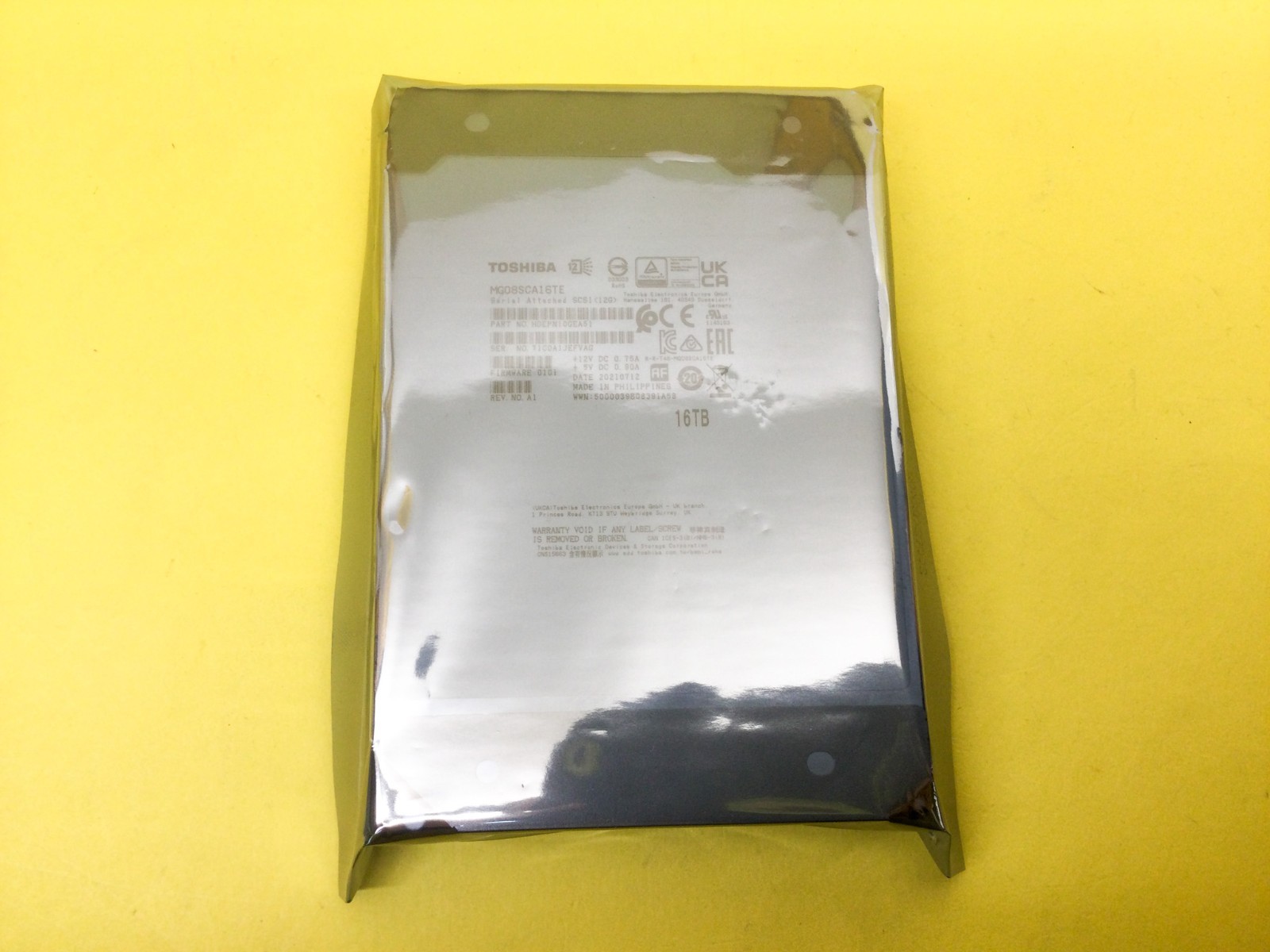 Toshiba MG08 16TB 7200RPM SAS 12Gb/s 512MB 512e 3.5in HDD MG08SCA16TE New