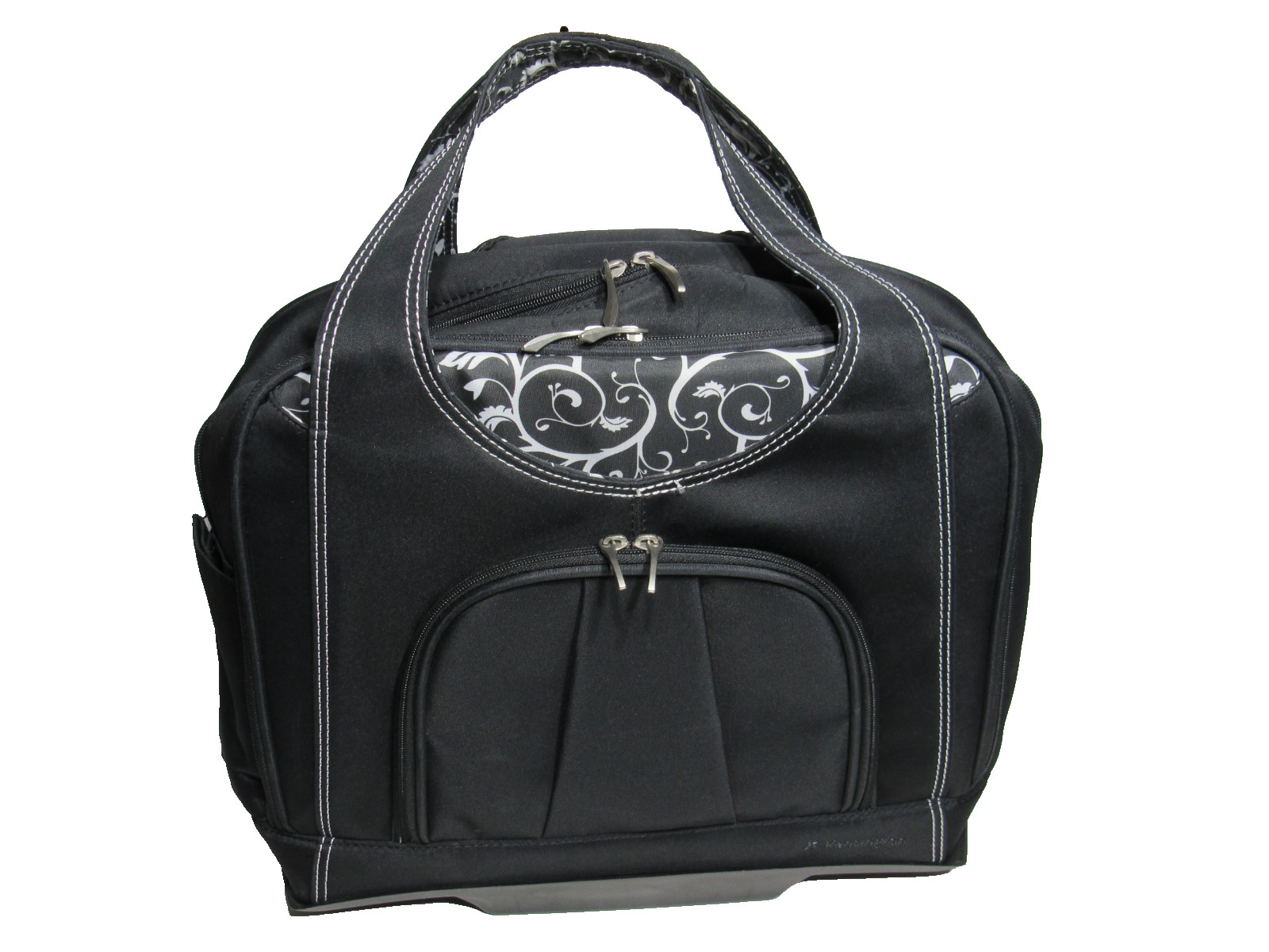 Kensington Contour Two Wheel Black Laptop Bag Luggage Carry On Stylish Clean