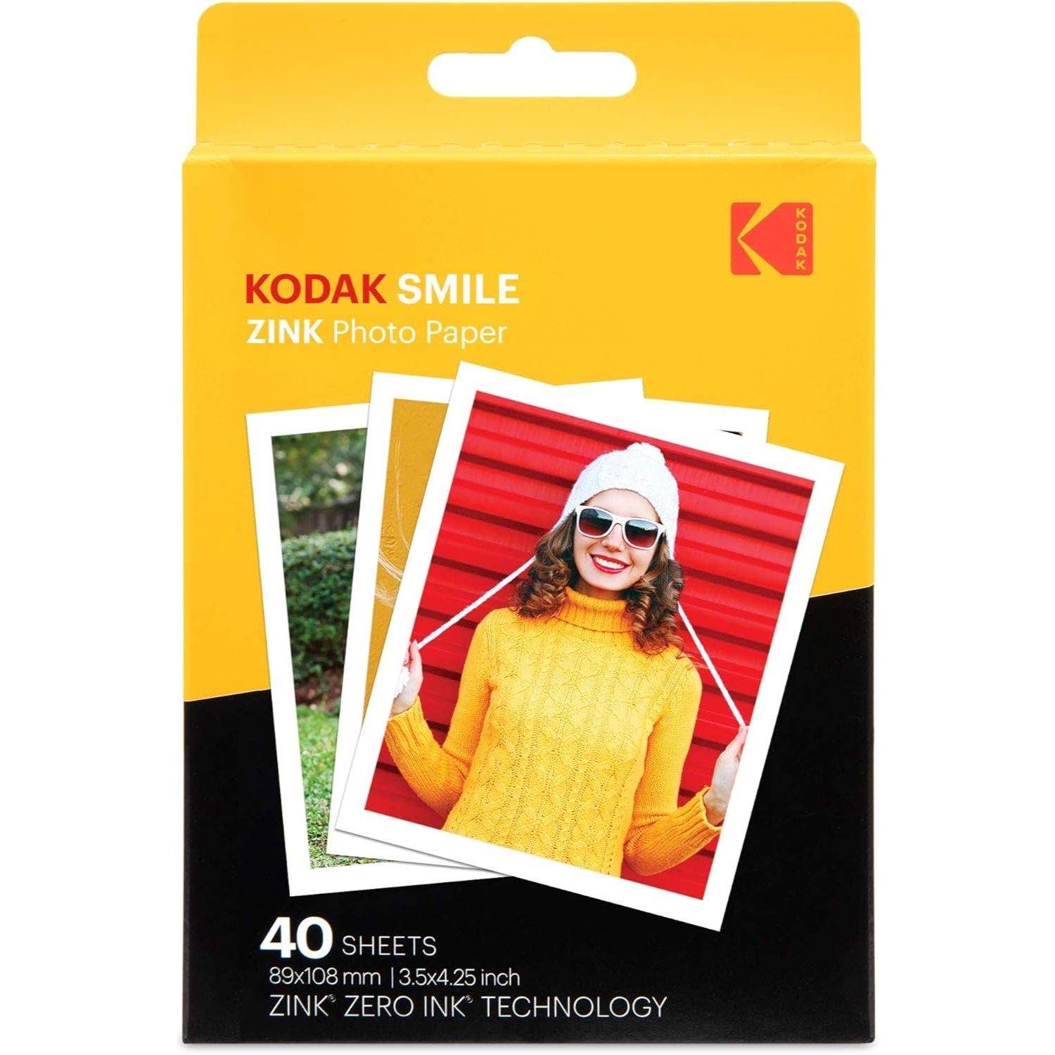 Kodak 3.5x4.25” Premium Zink Photo Paper - 40 Sheets Sticky Backed Photos