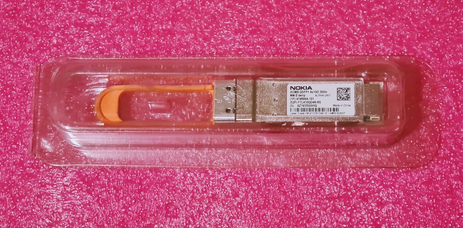 NOKIA AOMB 474899A.101 QSFP+ 4x10G 300m MM 850nm E-temp FTL410QD4N-NS ALPHA Unit