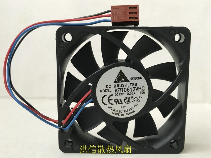 DELTA 6013 AFB0612VHC - F00 DC12V 0.36A 3-wire cooling fan