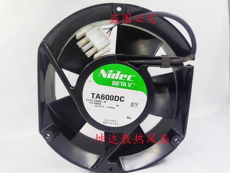 Nidec TA600DC A34438-59 EX 24V 1.4A UPS Power Supply Cooling Fan