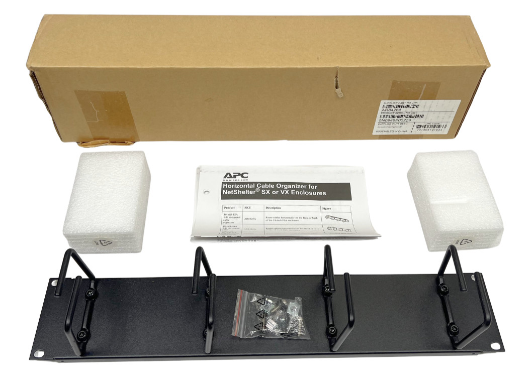 APC AR8426A Horizontal Cable Organizer 2U W/ Hardware & Manual Open Box