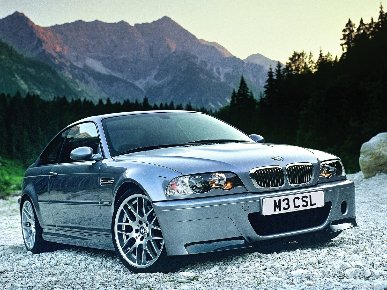Cars bmw m3 csl Desk Mat Stitched