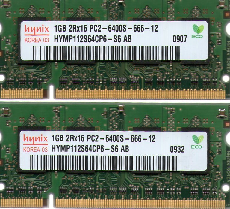 NEW 2GB 2x 1GB Kit Dell Inspiron 6400 640m 9400 DDR2 Laptop/Notebook RAM Memory