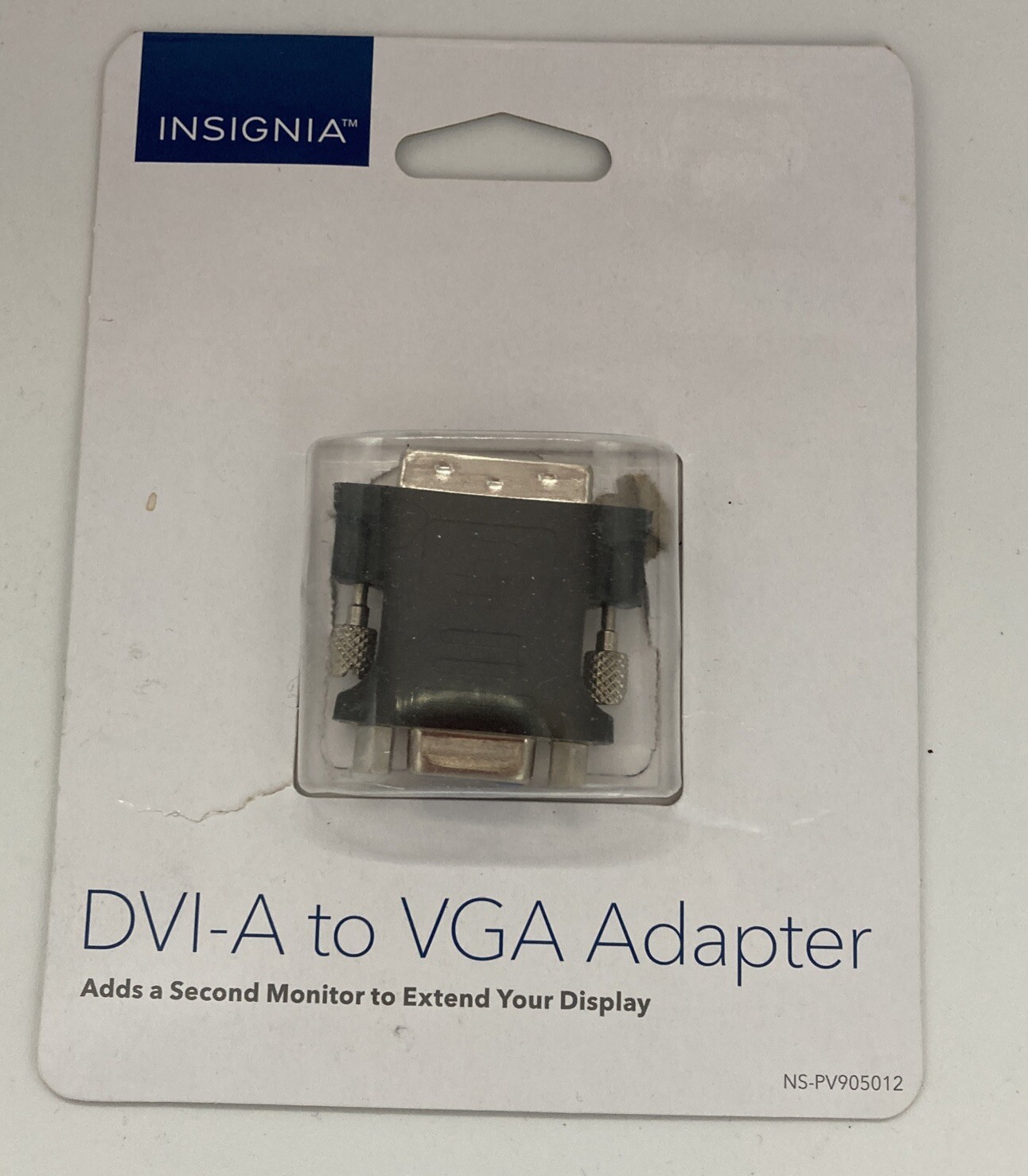Insignia DVI-A to VGA Adapter Model NS-PV905012 For Second Monitor Display