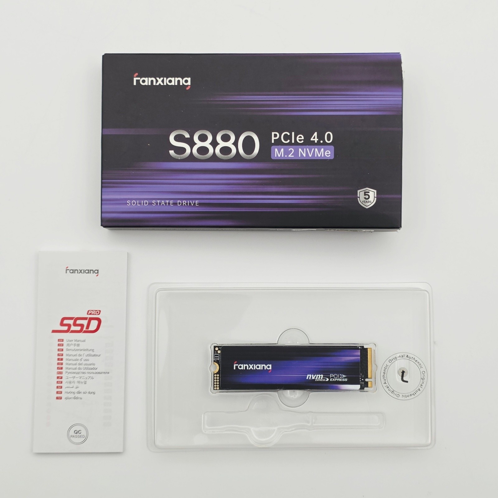 Fanxiang S880 2TB PCIe 4.0 M.2 2280 NVMe SSD Internal PS5 PC