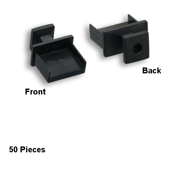 Kentek Lot of 50 USB 2.0/3.0 Type A Dust Cover Plug Cap for USB Port Handle Blk